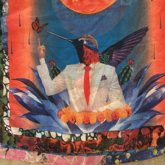 CIRQUE DU SOLEIL LUZIA Scarf Womens 74’ X 25.5 Lightweight vibrant Avanteguard - Picture 3 of 6